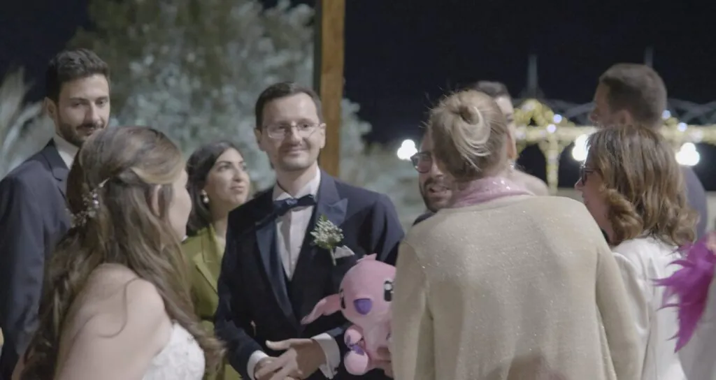 un momento della parentesi da ballo al matrimonio a Palazzo Villarosa, Bagheria